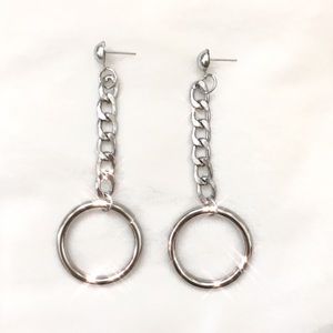 FREE W/PURCHASE Grunge circle o-ring earrings goth